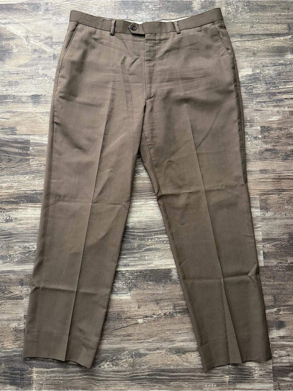 Pronto Uomo taupe brown business dress pants men’s 40 100% wool